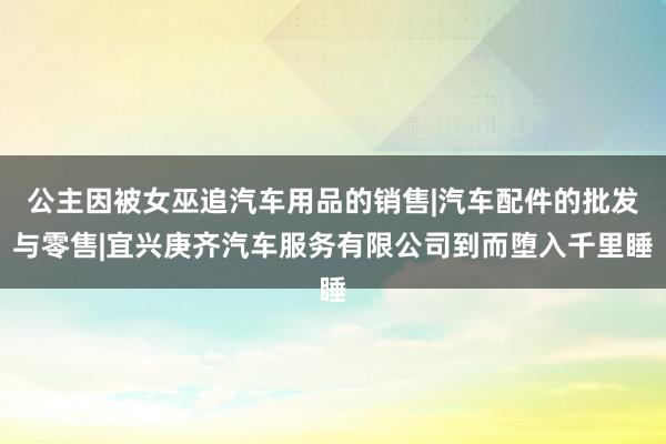 公主因被女巫追汽车用品的销售|汽车配件的批发与零售|宜兴庚齐汽车服务有限公司到而堕入千里睡