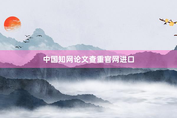 中国知网论文查重官网进口